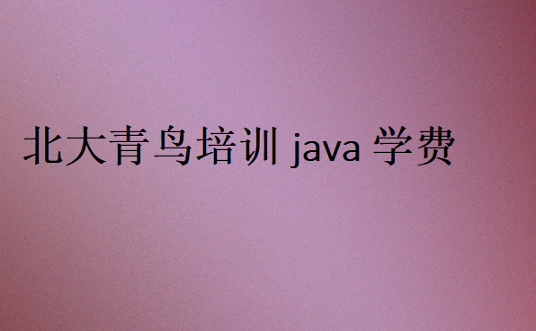 北大青鳥培訓java學費