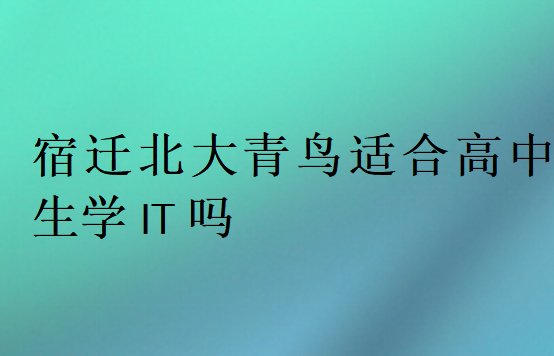 宿遷北大青鳥(niǎo)適合高中生學(xué)IT嗎