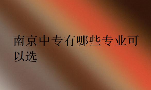 南京中專(zhuān)有哪些專(zhuān)業(yè)可以選