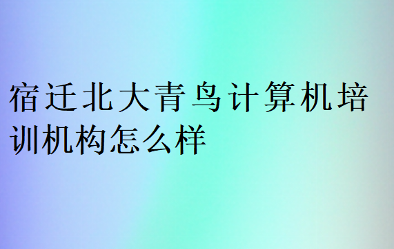 宿遷北大青鳥計算機培訓(xùn)機構(gòu)怎么樣